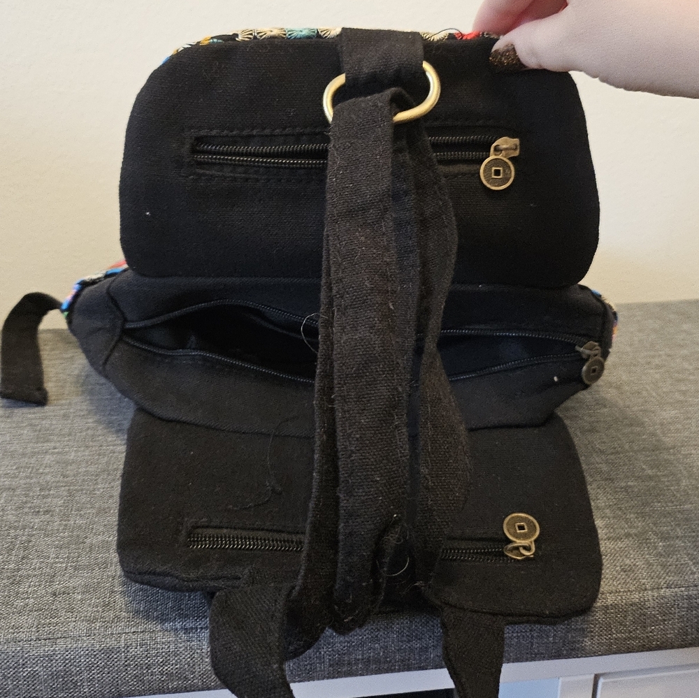 Embroidered Multicolor Backpack - Picture 4 of 6